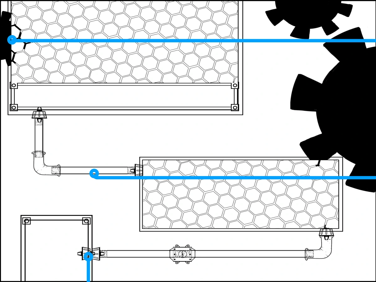 Honey Nut Cheerios Level 4 layout study · linework and route planning.