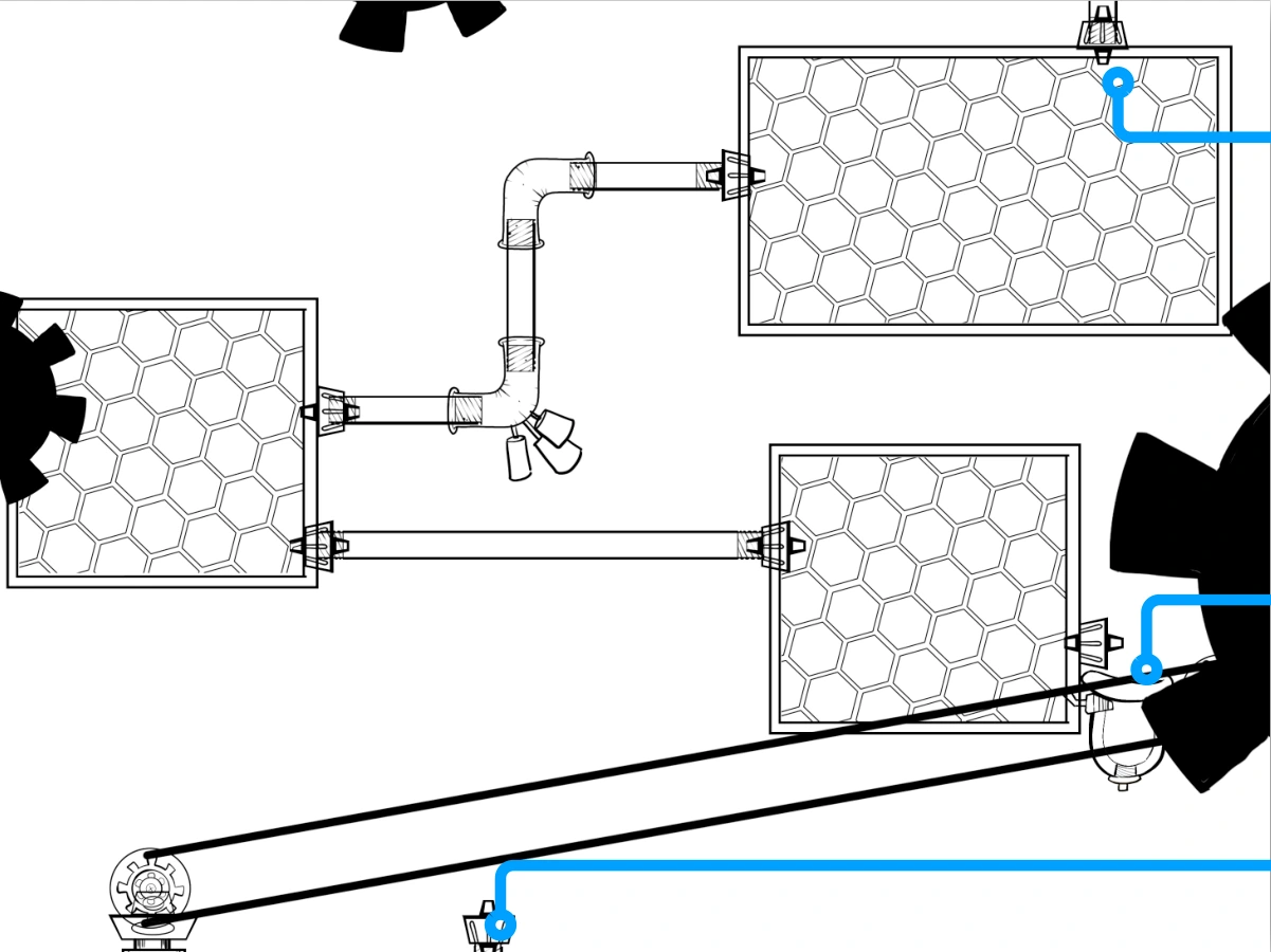 Honey Nut Cheerios Level 5 layout study · linework and route planning.