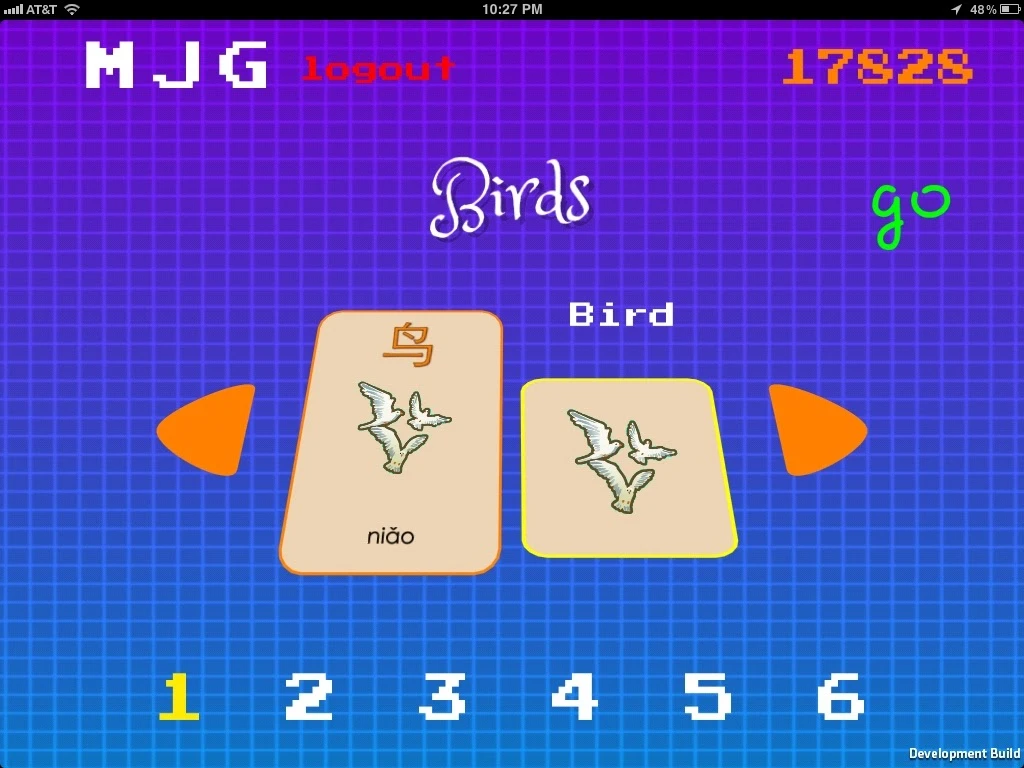Bird vocabulary lesson with illustrated character and pronunciation.