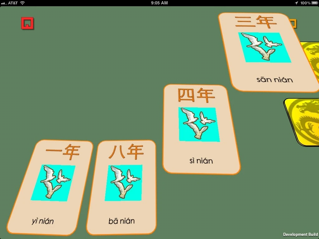 Number-and-year vocabulary cards.